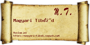 Magyari Tibád névjegykártya